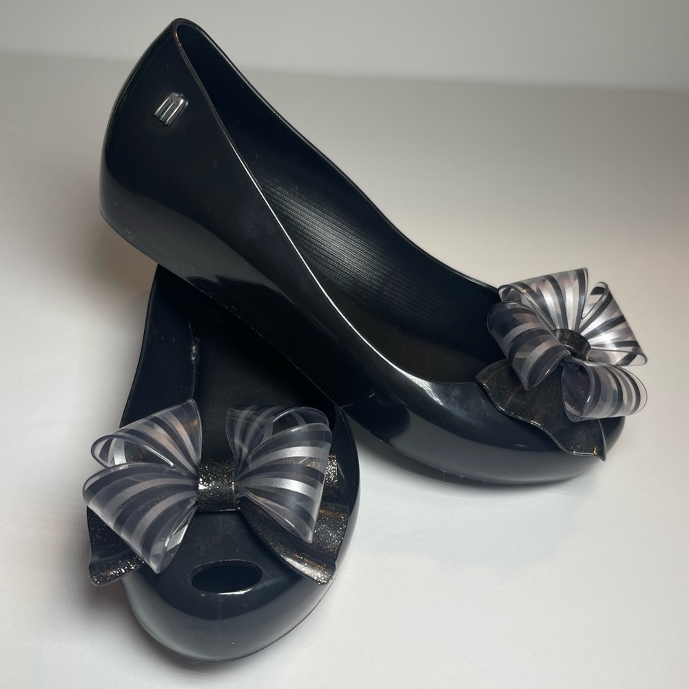 MEL Dreamed by Melissa Ballet Slip On w/Bows Flat Shoes Sz 2 Ultragirl Sweet VI